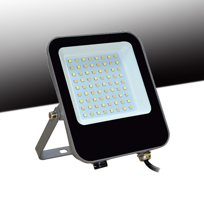 ODM Tahan Debu Dimmable Slim LED Flood Lights Sensor PIR Dengan Perumahan Abu-abu Tiga Warna