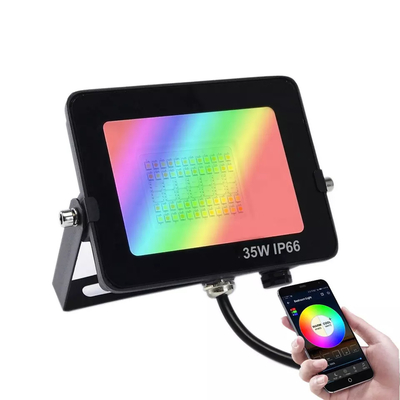 App dikendalikan RGBCW Lampu banjir LED tahan air luar 35W